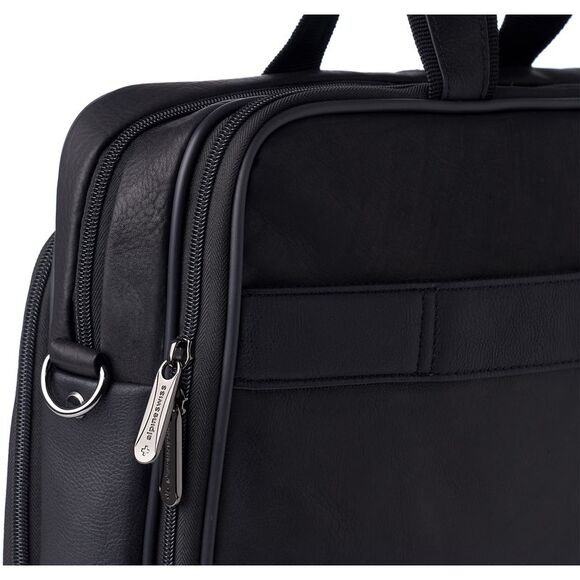 Alpine Swiss Messenger Bag Leather 15.6 Laptop Briefcase Portfolio Business Case - Picture 10 of 10